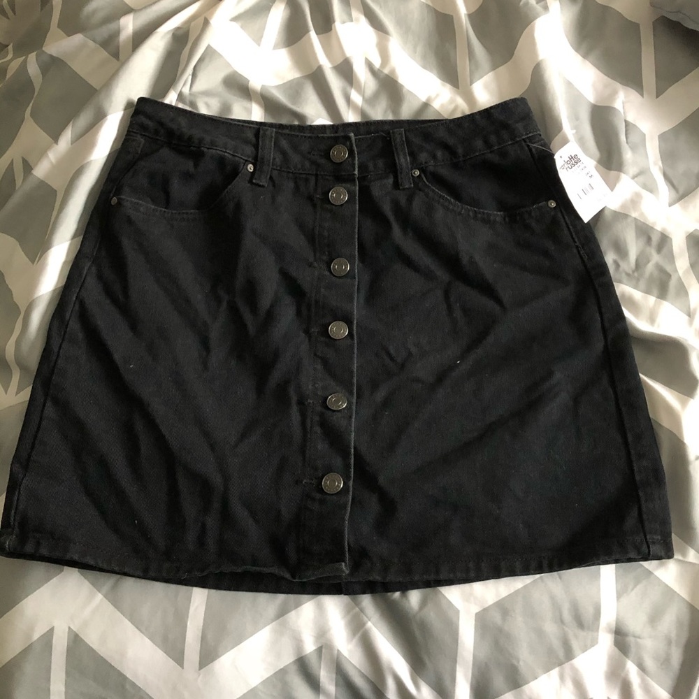 Black Jean Skirt